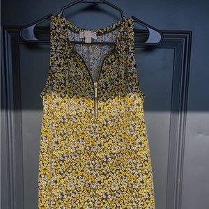 MICHAEL KORS|BLACK & YELLOW FLORAL DRESS